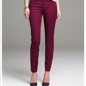 Banana Republic Sloan Burgundy Trousers Size 4